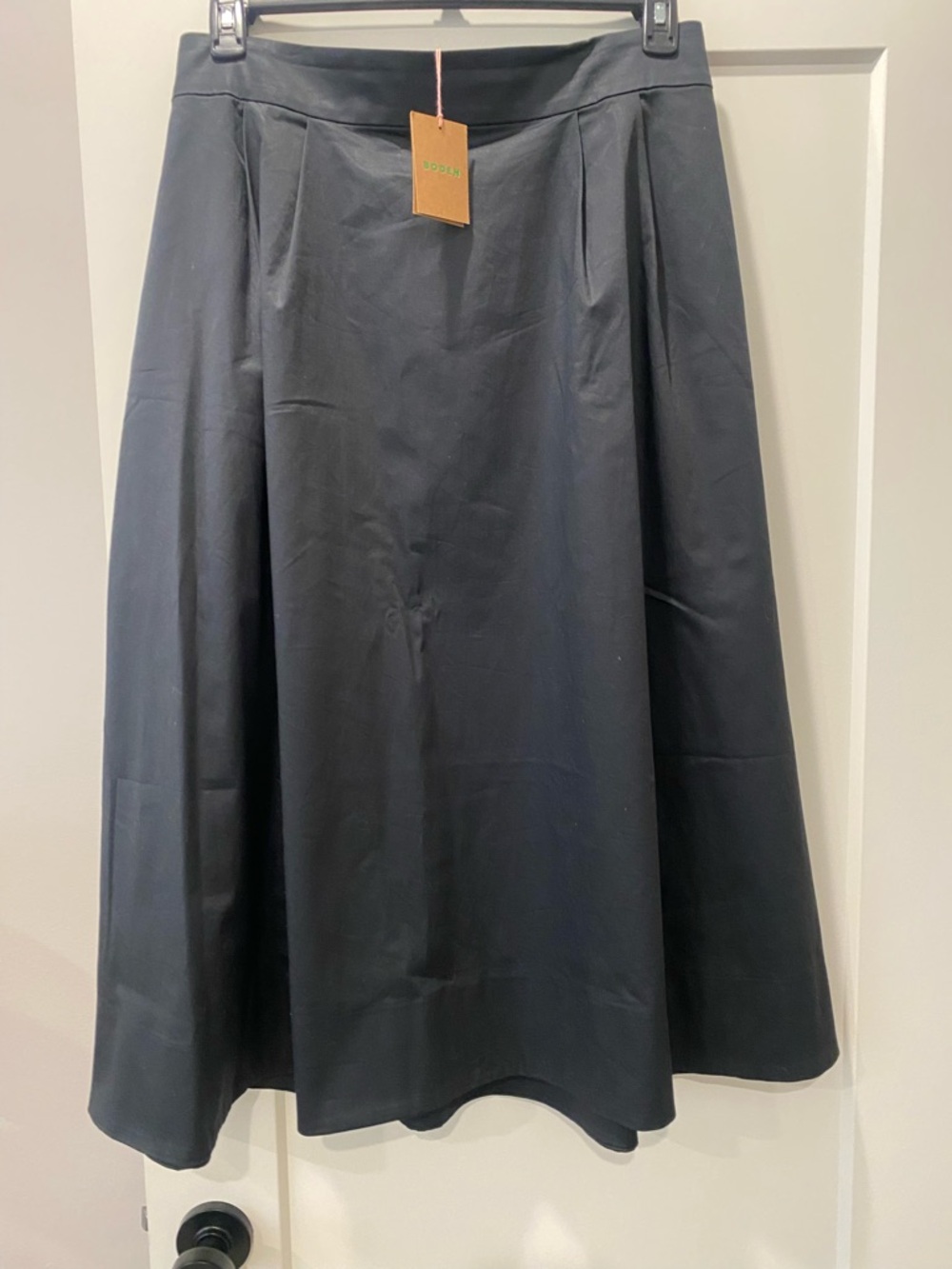 Boden Charcoal Gray A-Line Midi Skirt